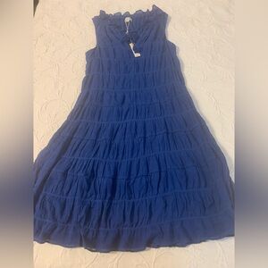 New With Tags Max Studio Women’s ' Royal Blue Tiered Sundress
